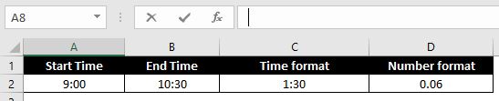 Excel-time-difference