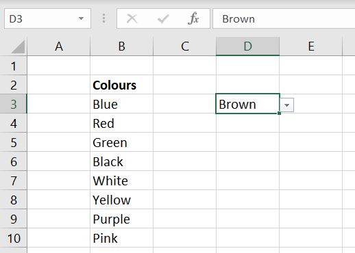 Dropdown-Free-Text-Excel