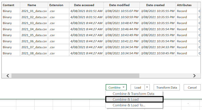 power-query-excel-combine-load
