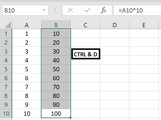 Excel-Hotkeys-autofill-data-Ctrl-D