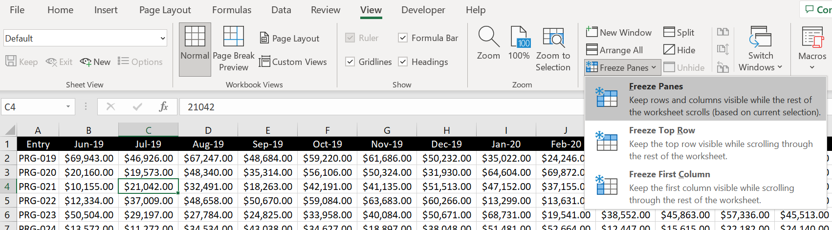Freeze-Row-and-Column-Excel