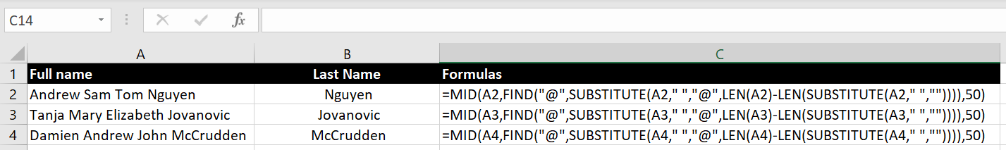 Multiple-Middle-Names-Excel-Extract-Last-Name