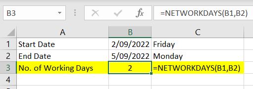 NETWORKDAYS-Excel